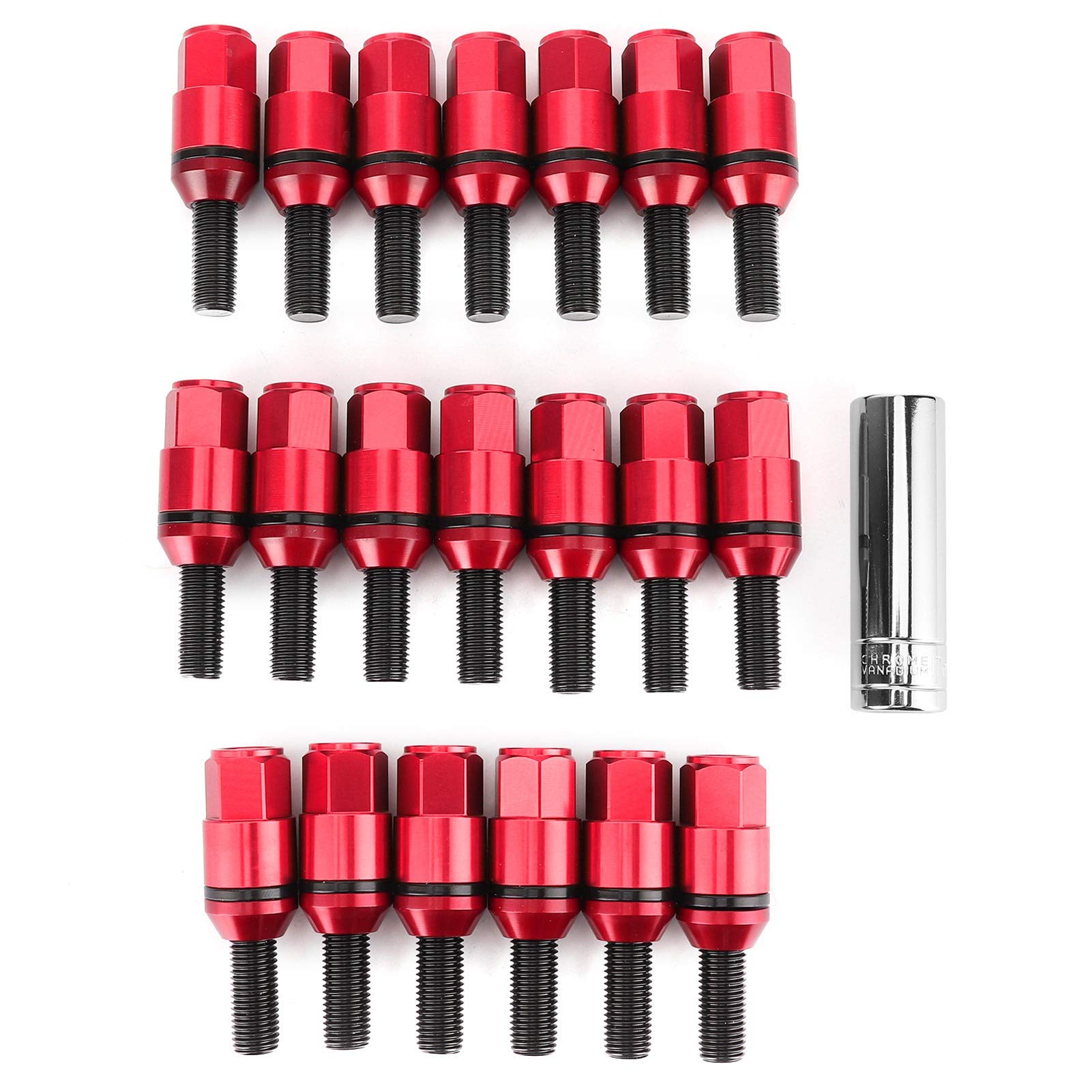 KIMISS 20pcs M12x1.5mm 7075-T6 Aluminum Wheel Lug Bolts for BMW E81 - High Strength Replacement Lug Studs for Alloy Wheels - Perfect for Performance Upgrades & Off-Road Adventures