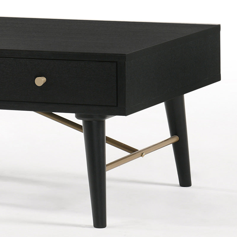 RANIA Modern Coffee Table 120cm - Black Ash Finish for Living Room, Lounge & Office Decor