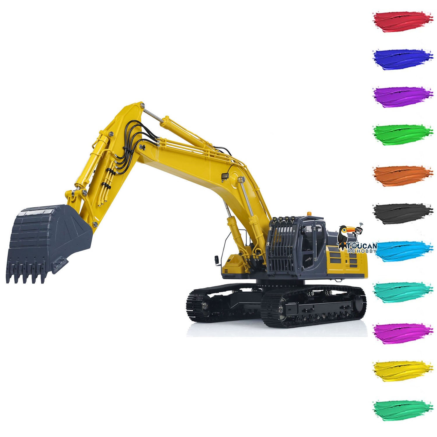 Custom LESU 1/14 SK500LC RC Hydraulic Excavator - Metal Wireless Remote Control Construction Toy, RTR PNP (580x443x255mm) with ESC Motor & Servo - Perfect for Construction Enthusiasts and RC Hobbyists