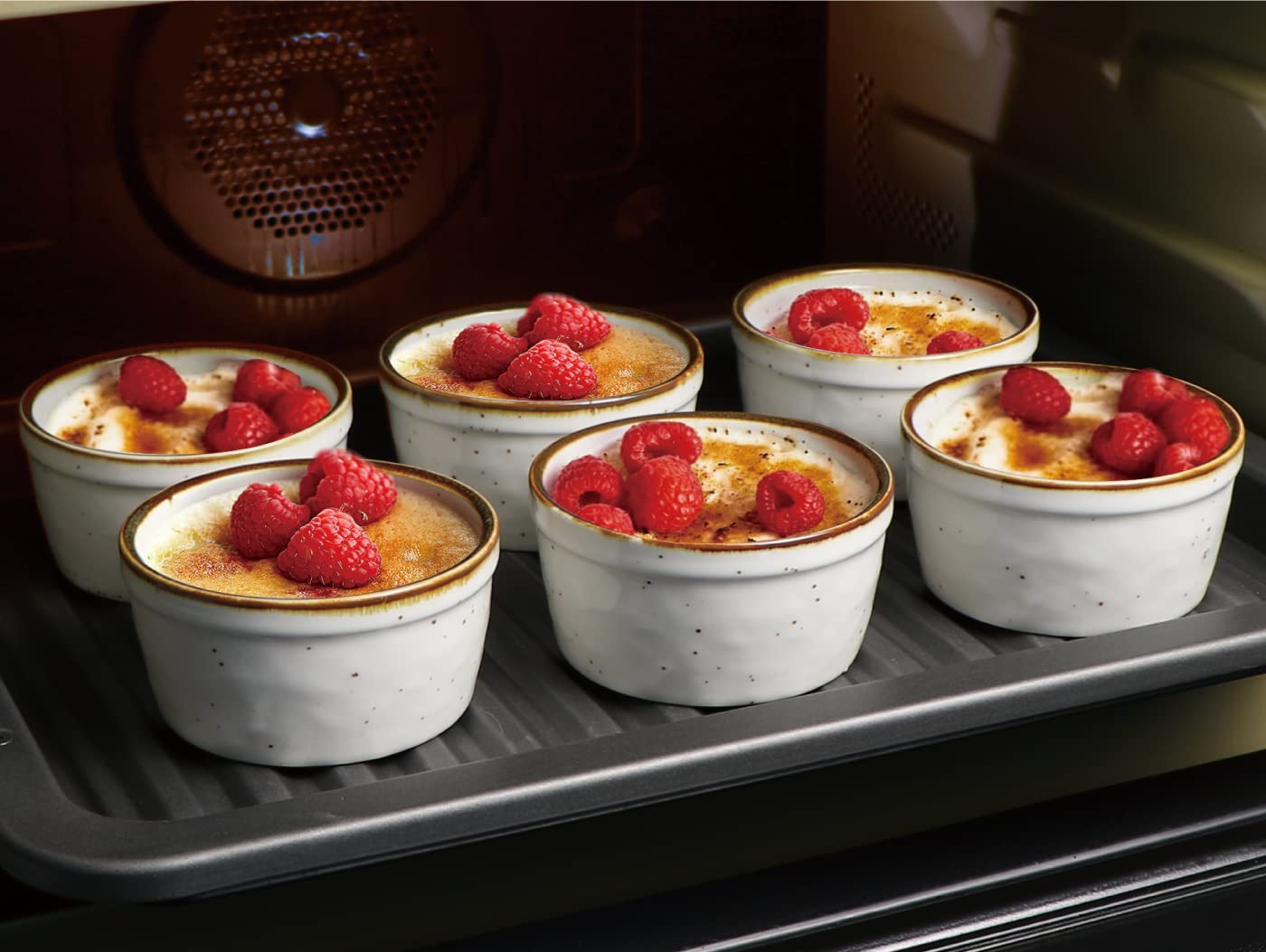 6 oz Ramekins & 6 oz Casserole Dish with Lid - Oven, Microwave & Dishwasher Safe, Durable Porcelain Baking Dishes for Soufflés, Crème Brûlée & Side Dishes - Perfect for Home Cooking, Meal Prep & Entertaining