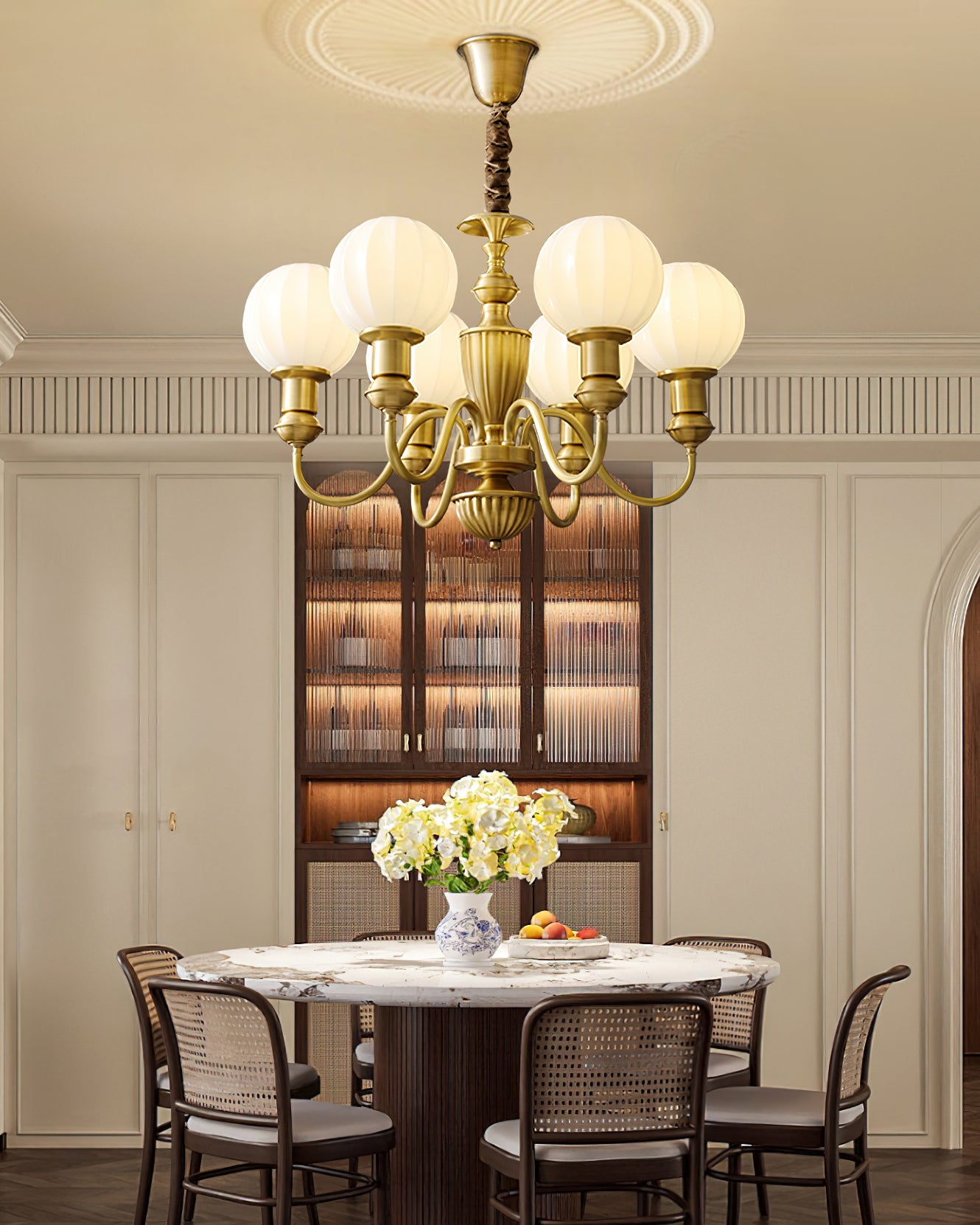 Endon Alton Chandelier - Elegant Crystal Ceiling Light Fixture for Dining Room, Living Room & Bedroom | Modern Luxury Lighting for Home Decor