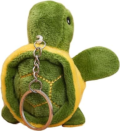 Cute Green Mini Tortoise Keychain - Soft Plush Sea Turtle Pendant for Birthday Gifts, Car Accessories & Bag Decor | Perfect for Kids, Animal Lovers & Beach-Themed Parties