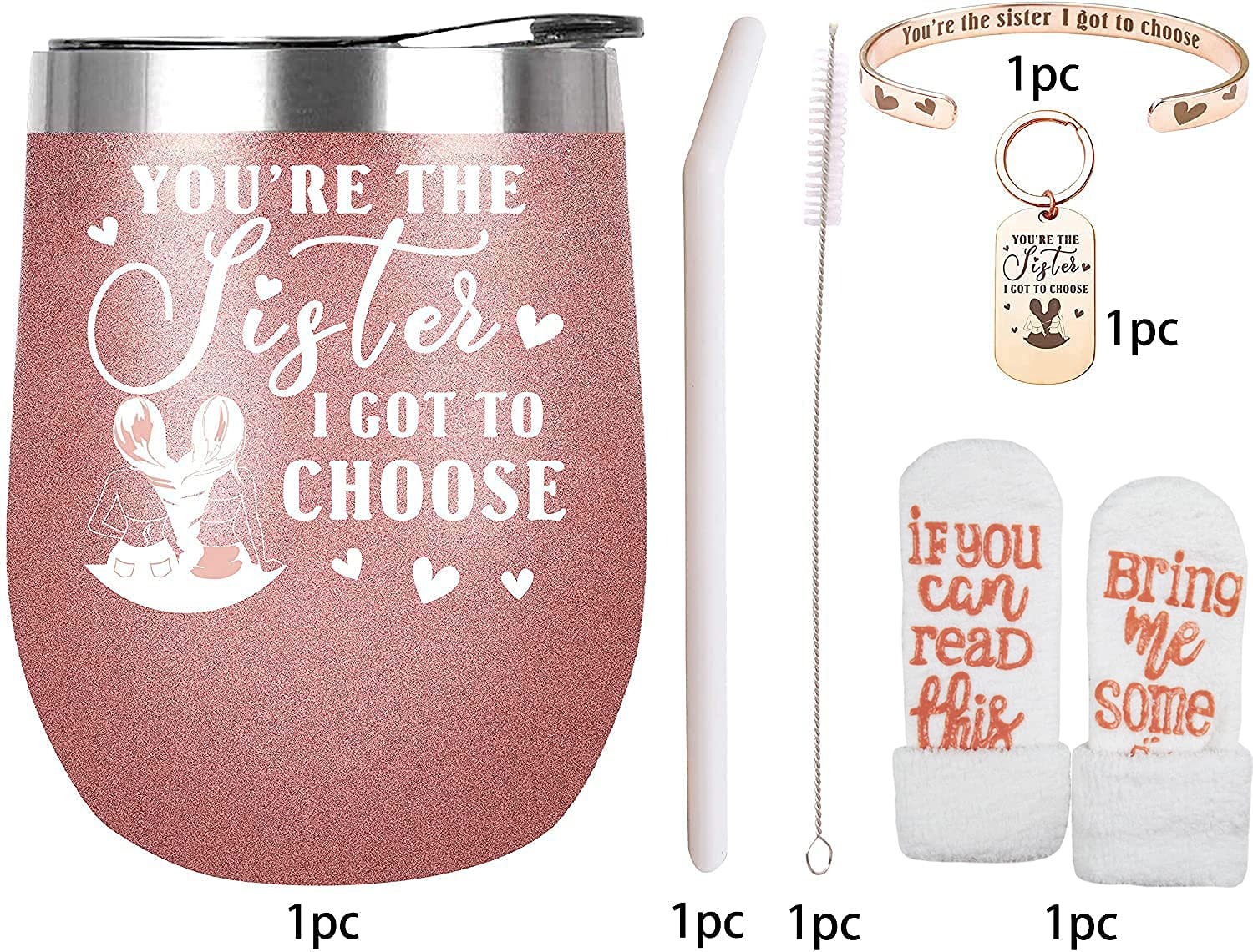You're the Sister I Got to Choose - Best Friend Tumbler | Insulated Stainless Steel Travel Mug for Women | Thoughtful Friendship & Birthday Gift for Her | Perfect for Coffee, Tea & Office Use