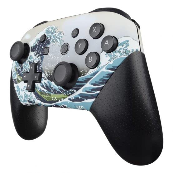 MODDZONE Custom Pro Controller for Nintendo Switch - Wireless Gamepad with Ergonomic Design, Compatible with Switch/Switch OLED (Wave Blue) - Perfect for Gaming, Streaming & Competitive Play