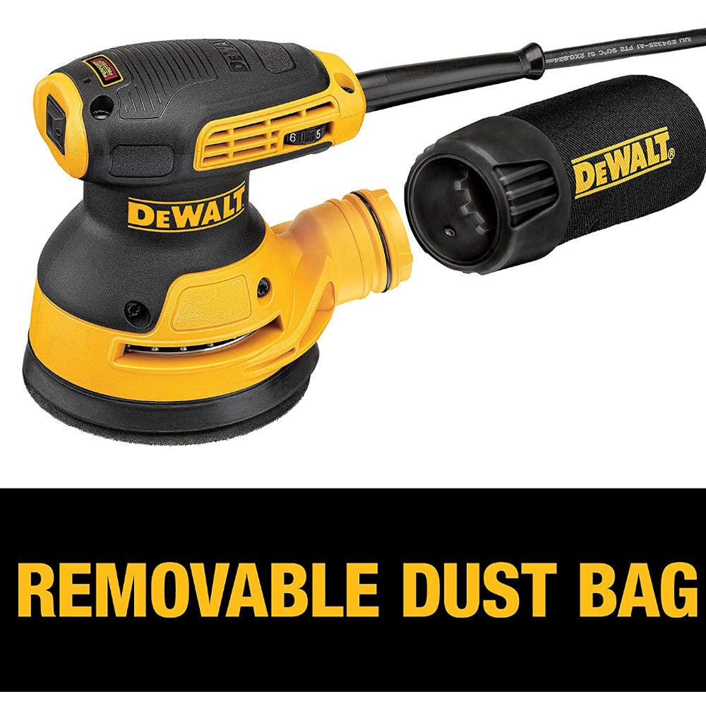 DEWALT DWE6423 5-Inch Variable Speed Random Orbit Sander - Certified Refurbished with Warranty | Perfect for Woodworking, Sanding & Finishing Projects