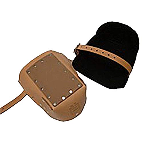 Bon Tool Co. 35-992 Heavy Duty Double Leather Knee Pads for Construction, Flooring & Gardening - Comfortable Work Kneeling Protection for Carpenters, Tile Installers & Landscapers