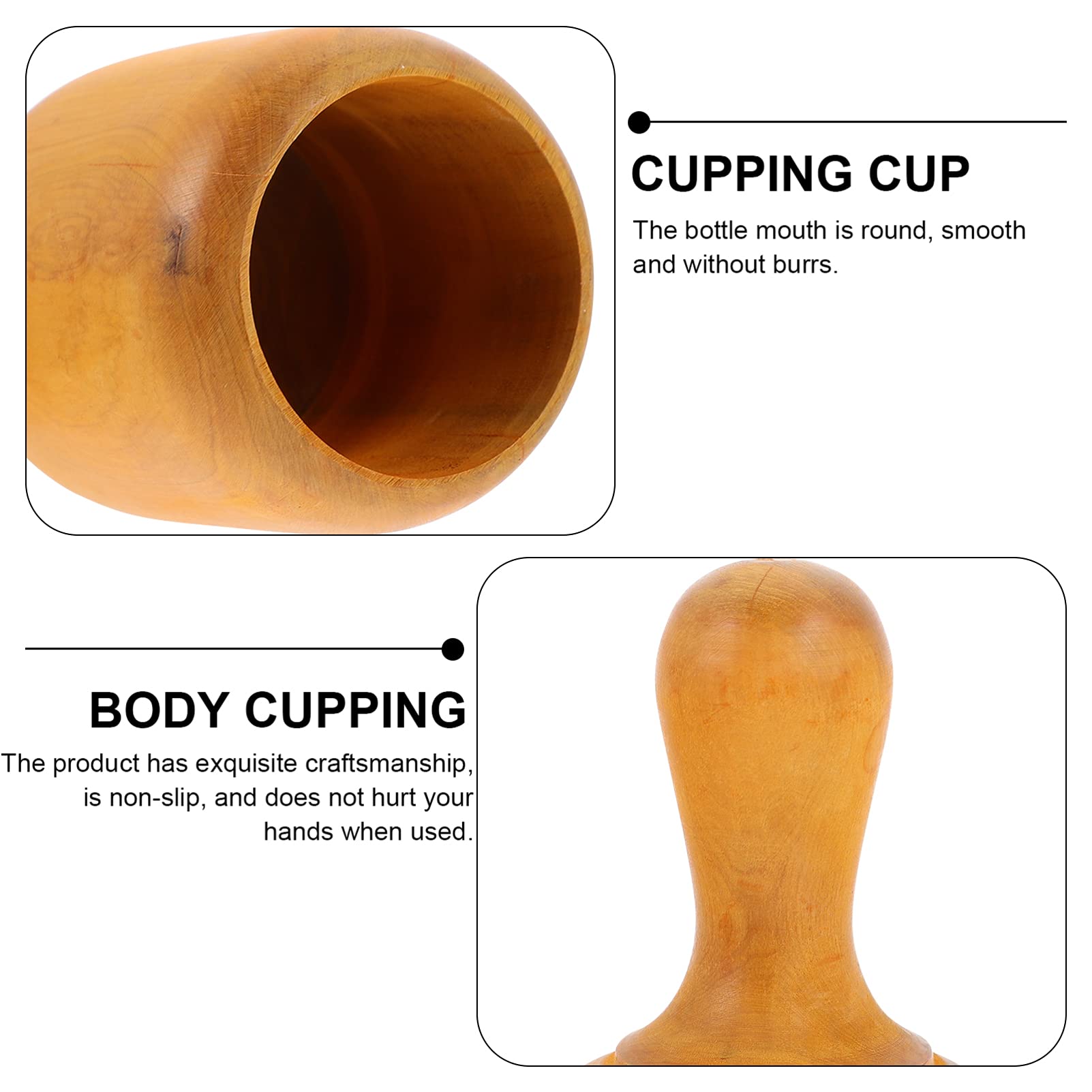 1pc Fragrant Wood Cupping Therapy Set - Vacuum Suction Cups for Chinese Massage & Moxibustion, Wooden Body Cupping Jars for Cosmetic & Pain Relief - Perfect for Spa, Home Therapy and Traditional Healing Practices