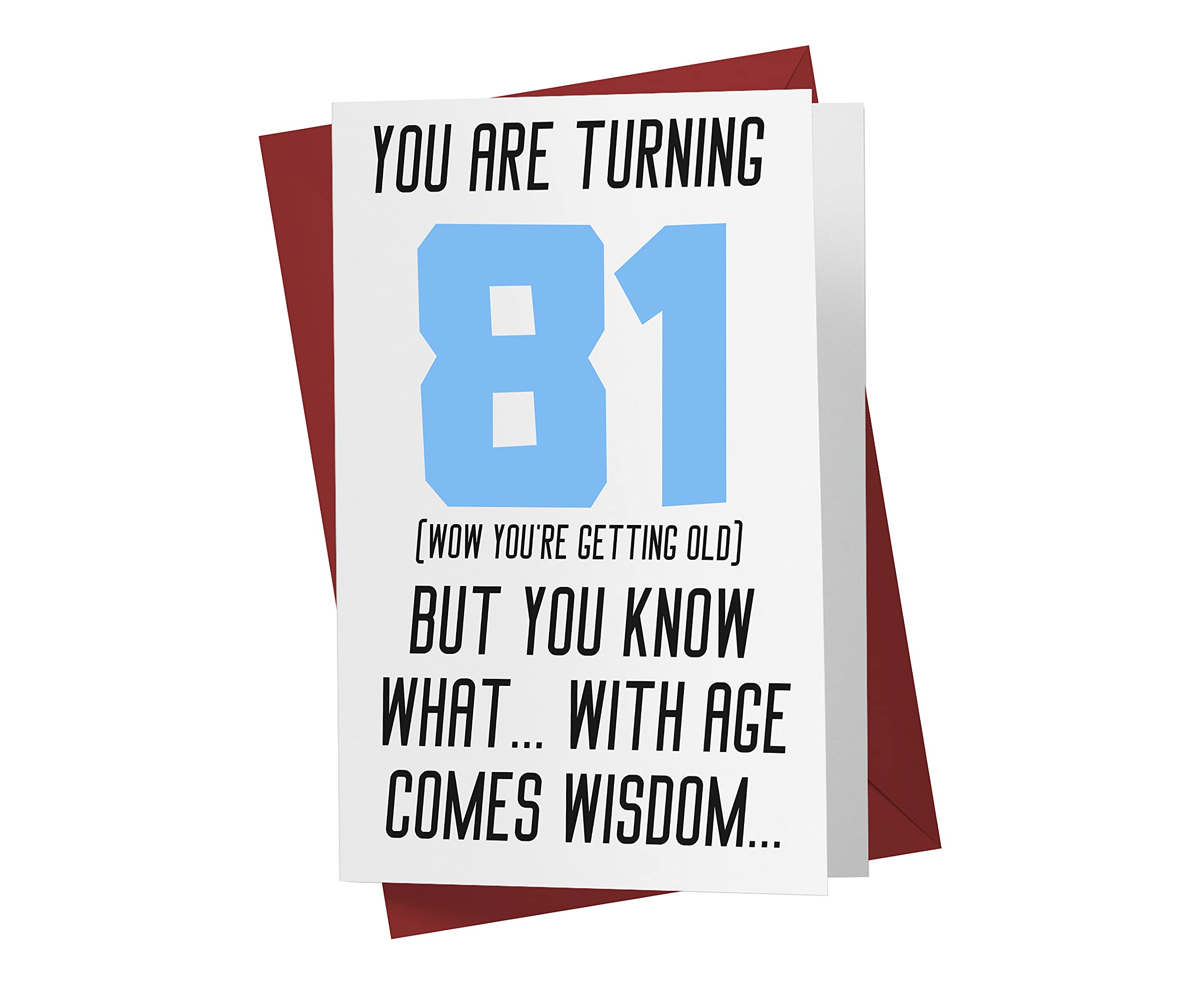 81st Birthday Cards for Men - Funny Rude Sarcastic Cards for Boyfriend, Husband, Dad & Friends | Humorous 81 Year Old Gifts | Perfect for Milestone Birthdays & Prank Gifts
