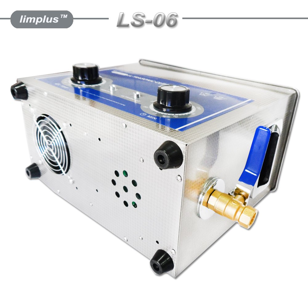 Limplus LS-06 6L 180W Professional Ultrasonic Cleaner with Basket & Lid - 40kHz Heated Timer for Dental Tools, Jewelry, Fuel Injectors, Surgical Instruments - Perfect for Dentists, Jewelers & Automotive Repair Shops