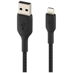 Belkin BOOST CHARGE 6.6ft Braided Lightning to USB A Cable - Fast Charging & Durable for iPhone - Perfect for Home, Office & Travel Accessories