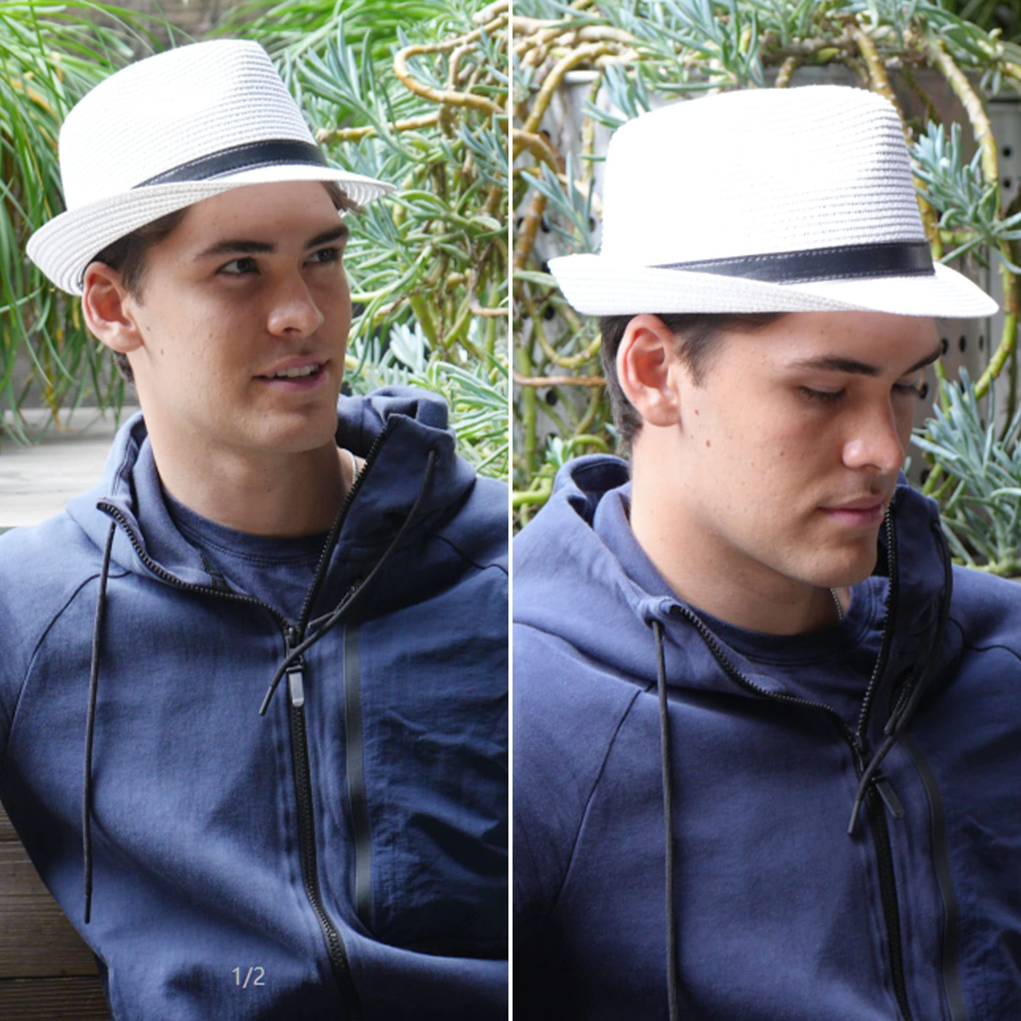 Stylish Straw Fedora Hats for Men & Women - Summer Sun Protection