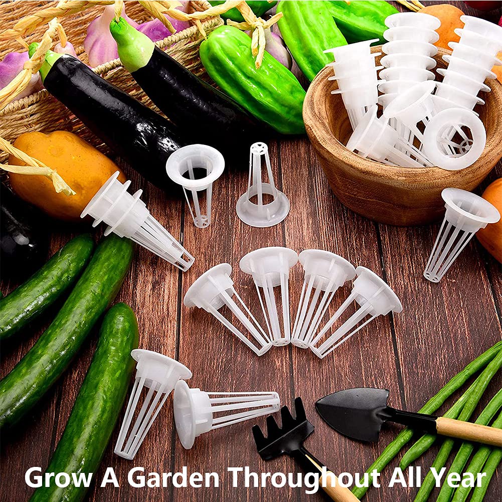 50pcs Aerogarden Replacement Grow Baskets - Seed Pod Baskets Compatible with Grow Sponges & Domes - Hydroponic Plant Growing Containers for Indoor Herb Garden, Kitchen Gardening & Home Hydroponics System