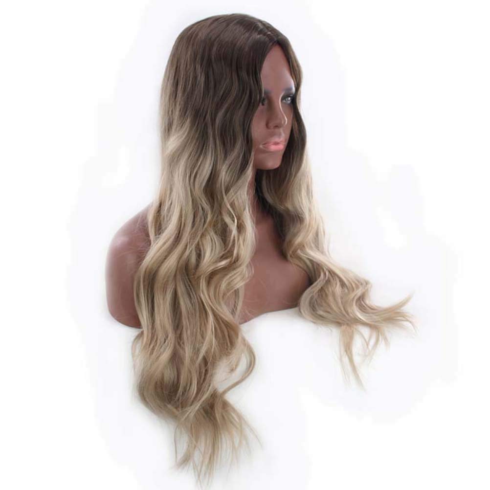 1pc Green Synthetic Cosplay Wig for Women - Extra Long Curly Hair Extensions & Dress Up Wig | Perfect for Halloween, Cosplay, Parties & Costume Events