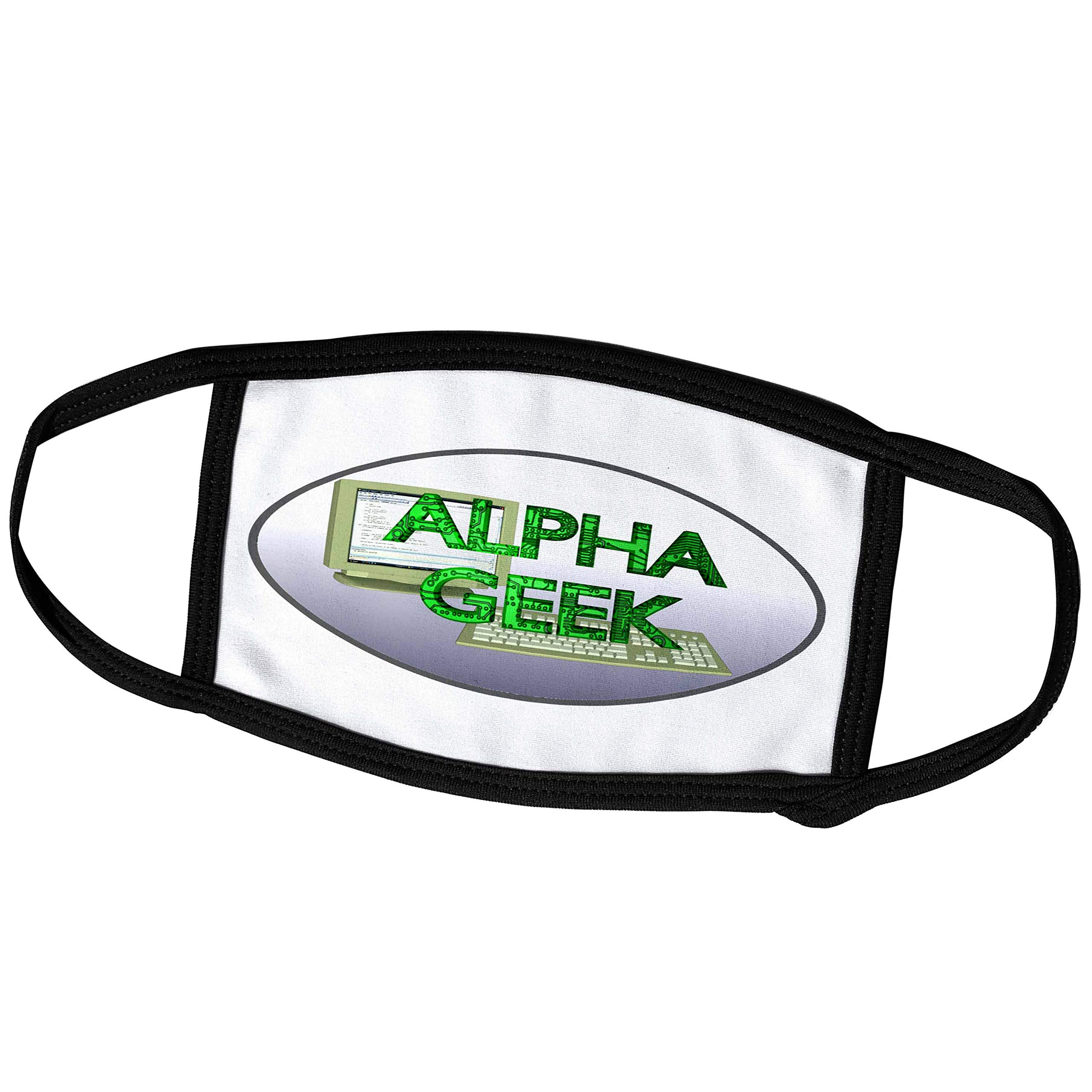 Funny Geek Face Mask - Alpha Geek Computer Design for Tech Lovers