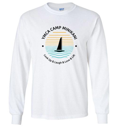 Minikani Long Sleeve Reversible T-Shirt with Boat Logo - Comfortable Two-Sided Shirt for Men & Women - Perfect for Boating, Casual Wear and Outdoor Activities