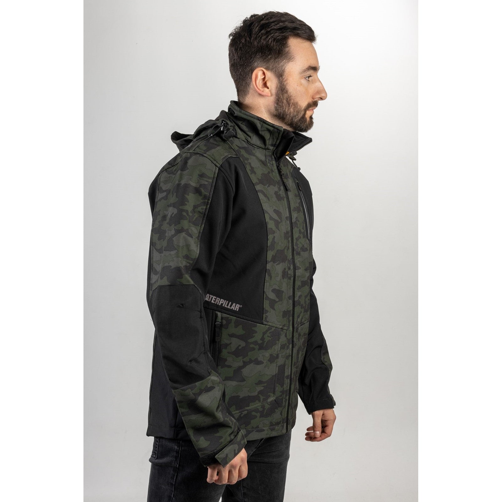 Caterpillar Mercury Soft Shell Jacket for Men - Lightweight Waterproof Windbreaker for Outdoor Hiking & Work - Durable All-Weather Performance Jacket