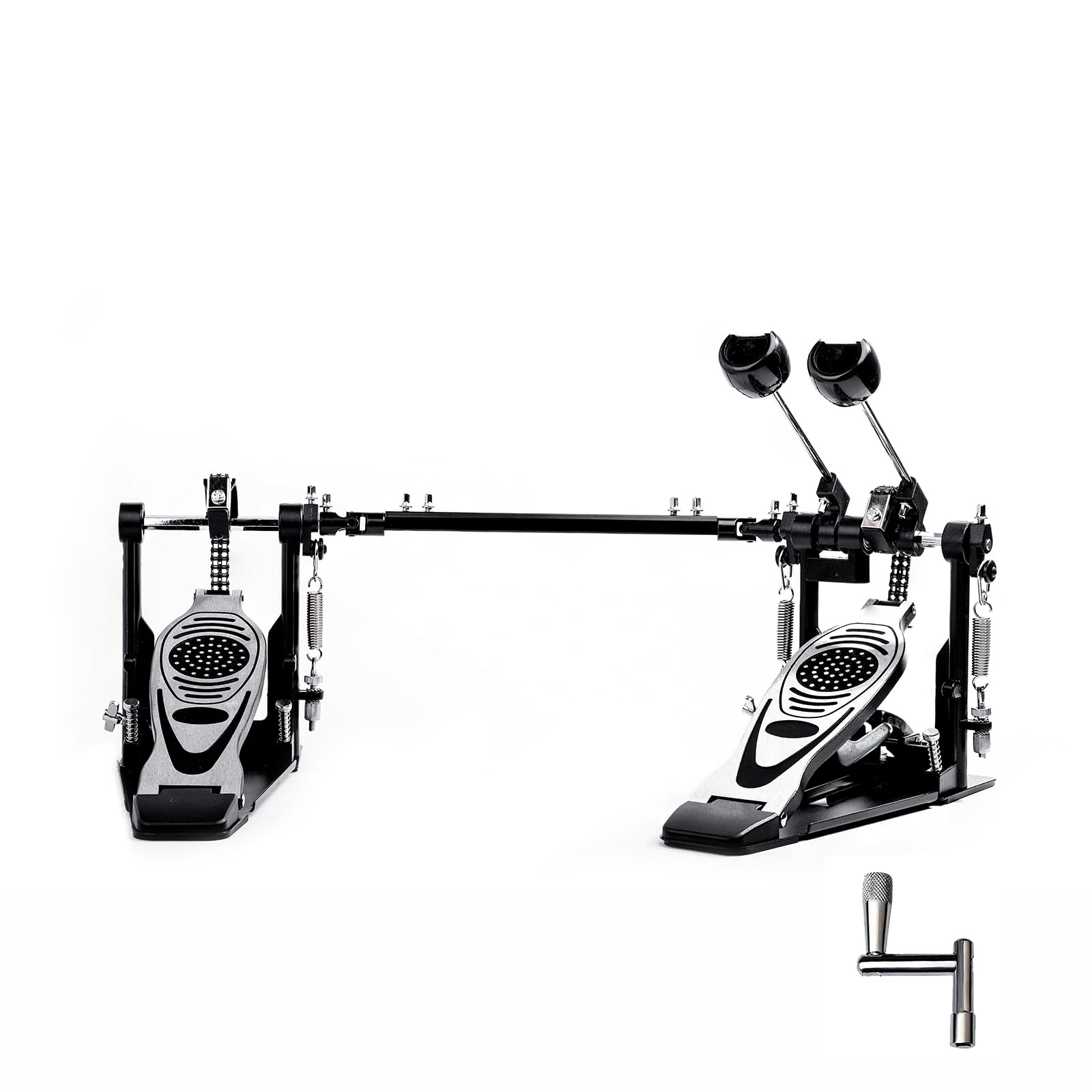 Double Bass Drum Pedal - Heavy Duty Double Chain Kick Pedal for Acoustic & Electronic Drum Kits | Perfect for Metal, Rock & Live Performances (V-VZ14)