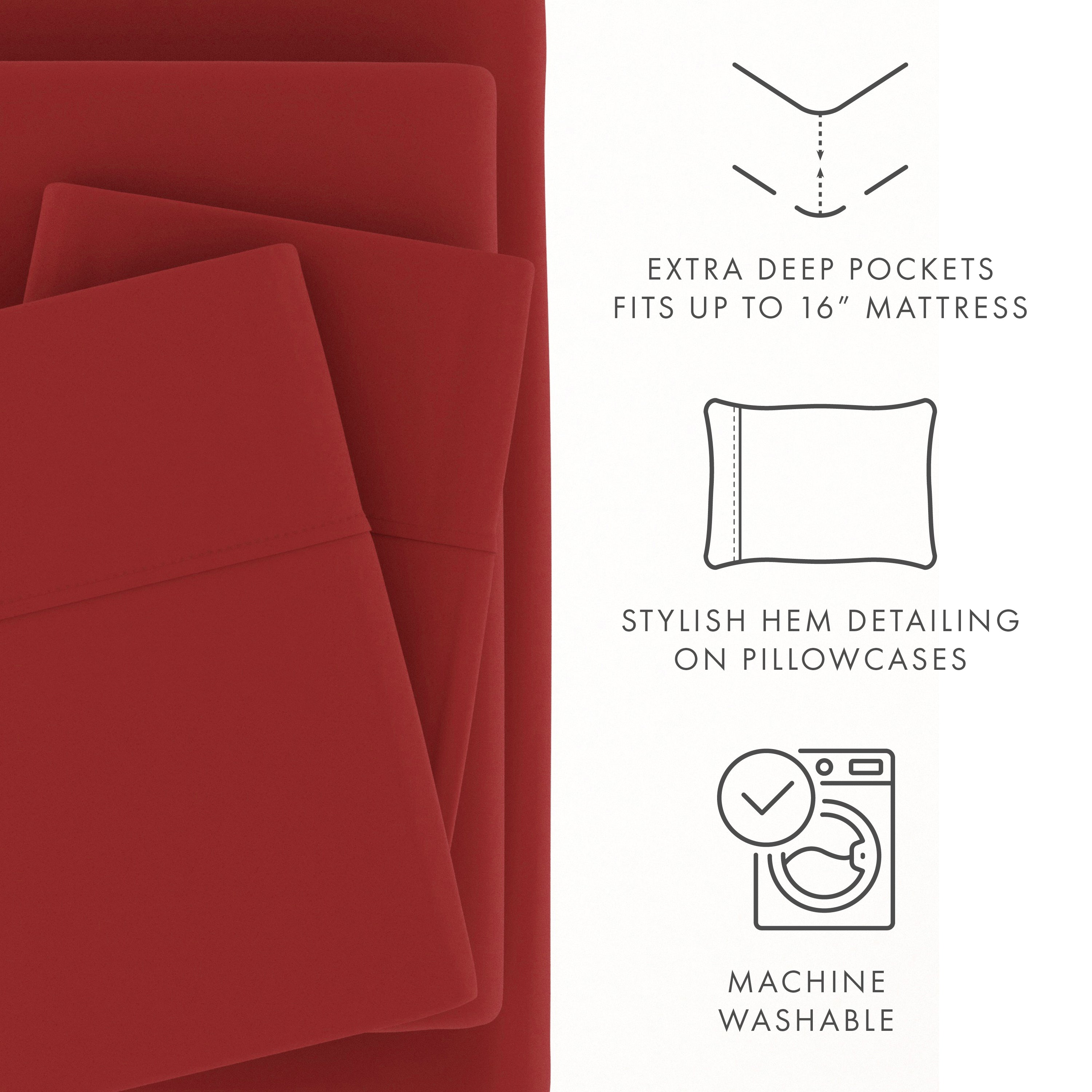 4-Piece Luxury Bed Sheet Set - Soft & Breathable Cotton - Queen Size - Perfect for Home, Hotel & Airbnb Use