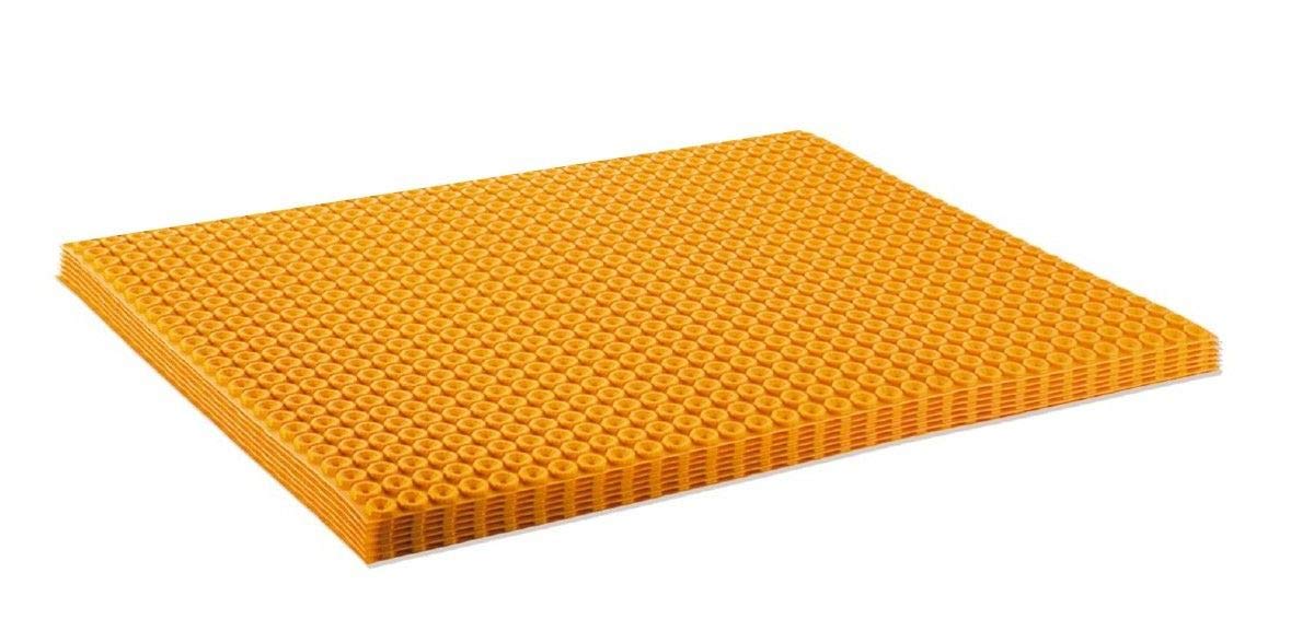 Schluter Systems Ditra Heat DH5MA 1/4 Inch Uncoupling & Waterproofing Membrane - 33.6 Sq Ft (4 Sheets x 8.4 Sq Ft) Polypropylene Underlayment for Radiant Floor Heating - Perfect for Tile, Stone & Laminate Flooring in Bathrooms, Kitchens & Basements