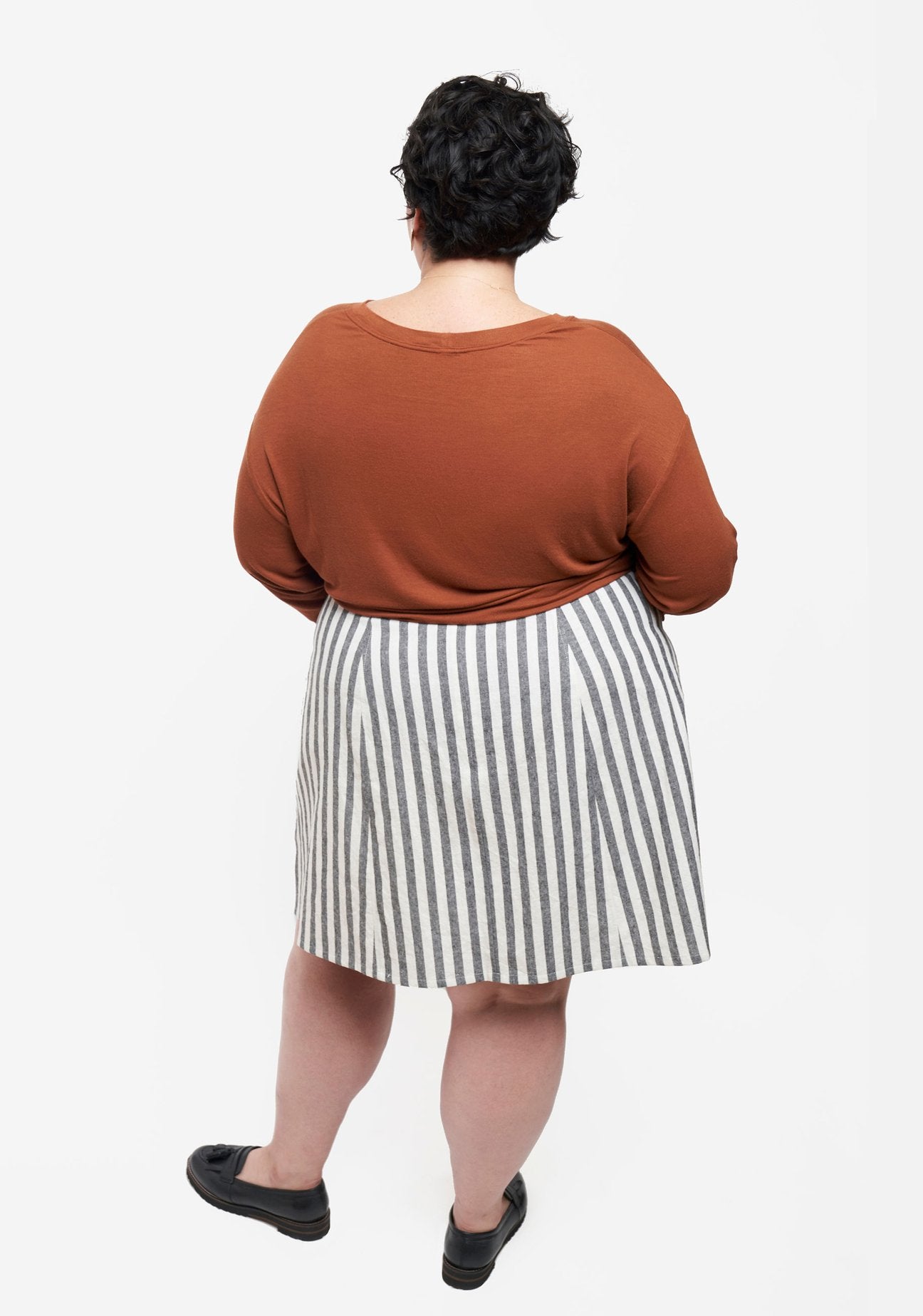 Grainline Studio Reed Skirt - Size 14 (Waist 30) - Women's A-Line Cotton Skirt for Casual & Office Wear
