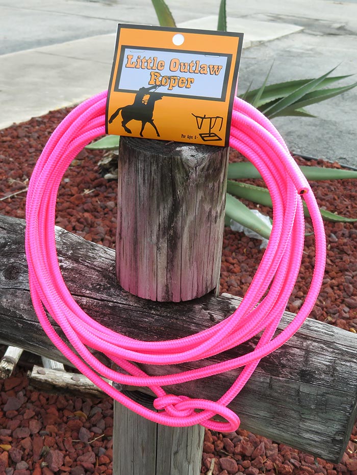 M&F 5010330 Kids Little Outlaw Roper Lasso Toy - Pink Cowboy Lasso for Children's Pretend Play, Outdoor Games & Western Theme Parties
