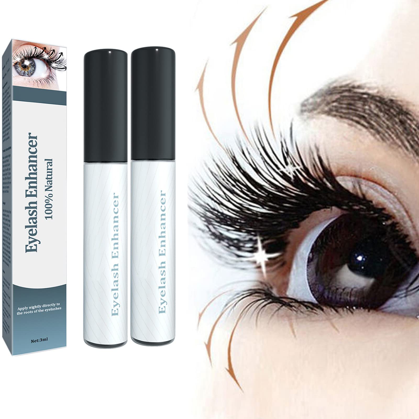 Lashiology Eyelash Growth Serum - Premium Eyelash Enhancing Treatment for Longer, Thicker Lashes (2-Pack) | Natural Lash Boost for Daily Use & Special Occasions
