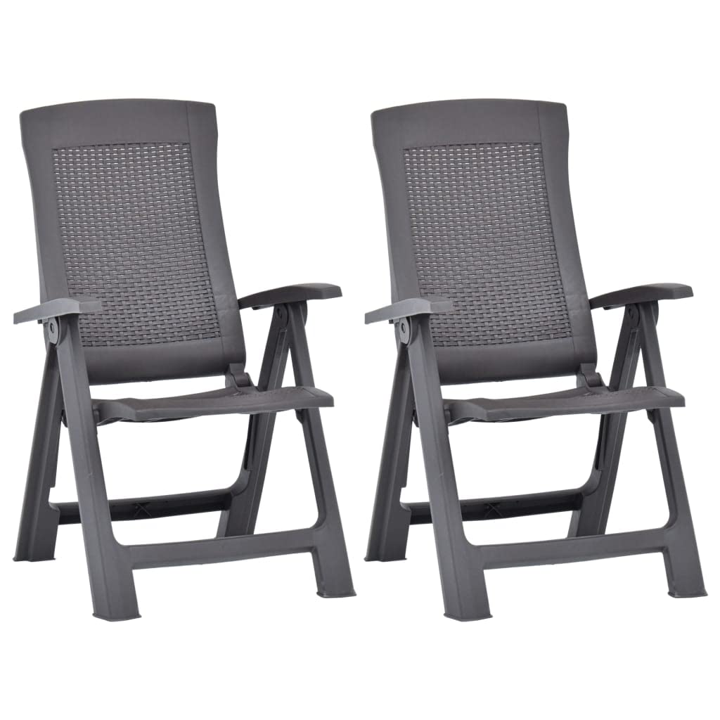 2-Pack Sywamol Outdoor Dining Chairs - Patio Chairs for Balcony, Lawn, Garden & Backyard - Durable Plastic Reclining Chairs in Mocha Brown - Perfect for Outdoor Relaxation, BBQs and Poolside Lounging