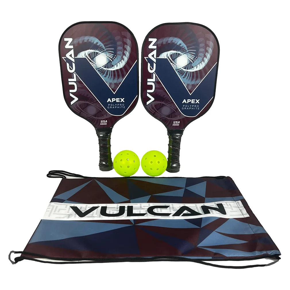 Premium Apex Pickleball Paddle Set - Carbon Fiber Face with Cushion Grip - USAPA Approved for Tournament Play - Perfect for Outdoor & Indoor Court Games, Backyard Fun & Competitive Matches