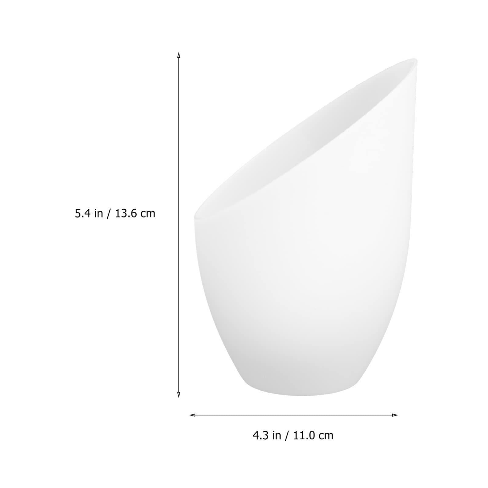 5-Pack Cabilock Horseshoe Lamp Shades - White Plastic Replacement Lampshades for Desk Lamps, Chandeliers & Pendant Lights - Durable Inclined Design for Home, Office & Restaurant Lighting Decor