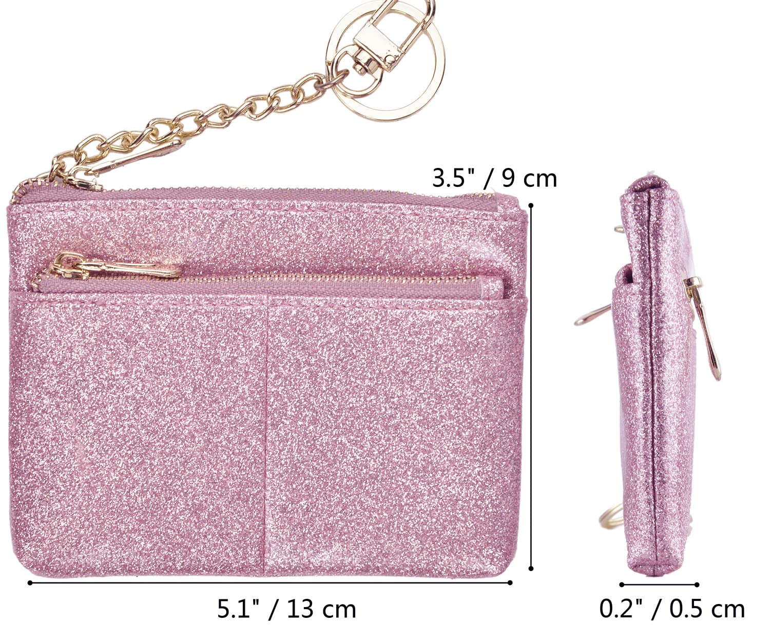 Beurlike Women's RFID Blocking Coin Purse & Small Leather Card Holder with Keychain - Compact Wallet for Change, Cards, and Keys | Perfect for Travel, Shopping, and Everyday Use