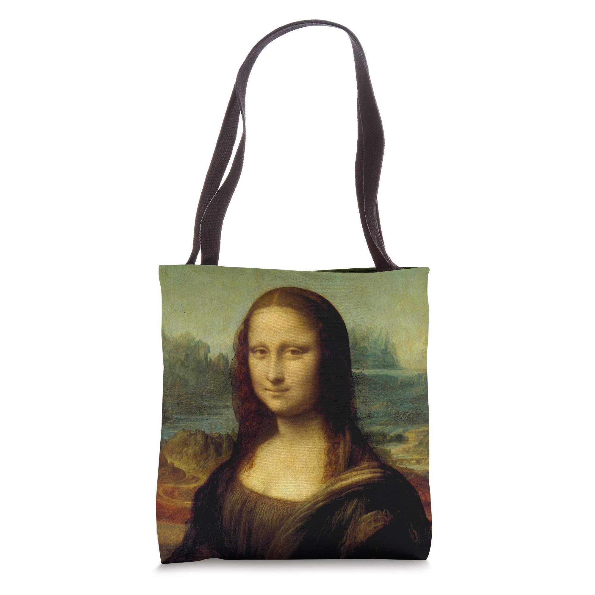 Stylish Mona Lisa Tote Bag - Durable Canvas Shoulder Bag with Artistic Print - Perfect for Shopping, Beach, Work & Daily Use