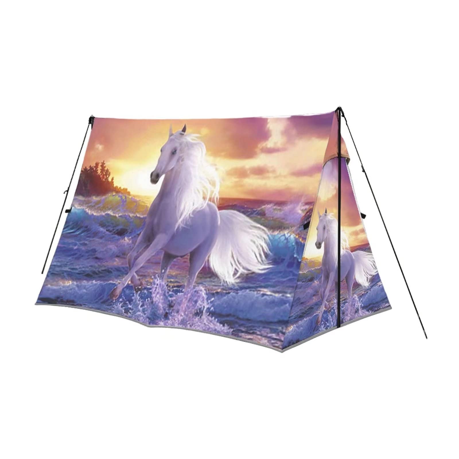 UZZUHI Lightweight Waterproof 2-Person Parent-Child Camping Tent - Perfect for Family Outdoor Adventures, Backpacking & Beach Trips
