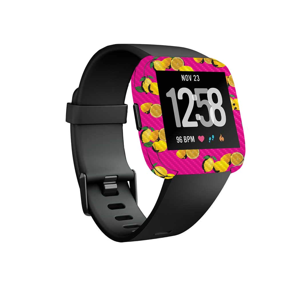 **MightySkins Carbon Fiber Skin for Fitbit Versa - Protective Durable Textured Cover | Easy to Apply & Remove | Made in USA | Perfect for Gym, Work & Daily Wear**