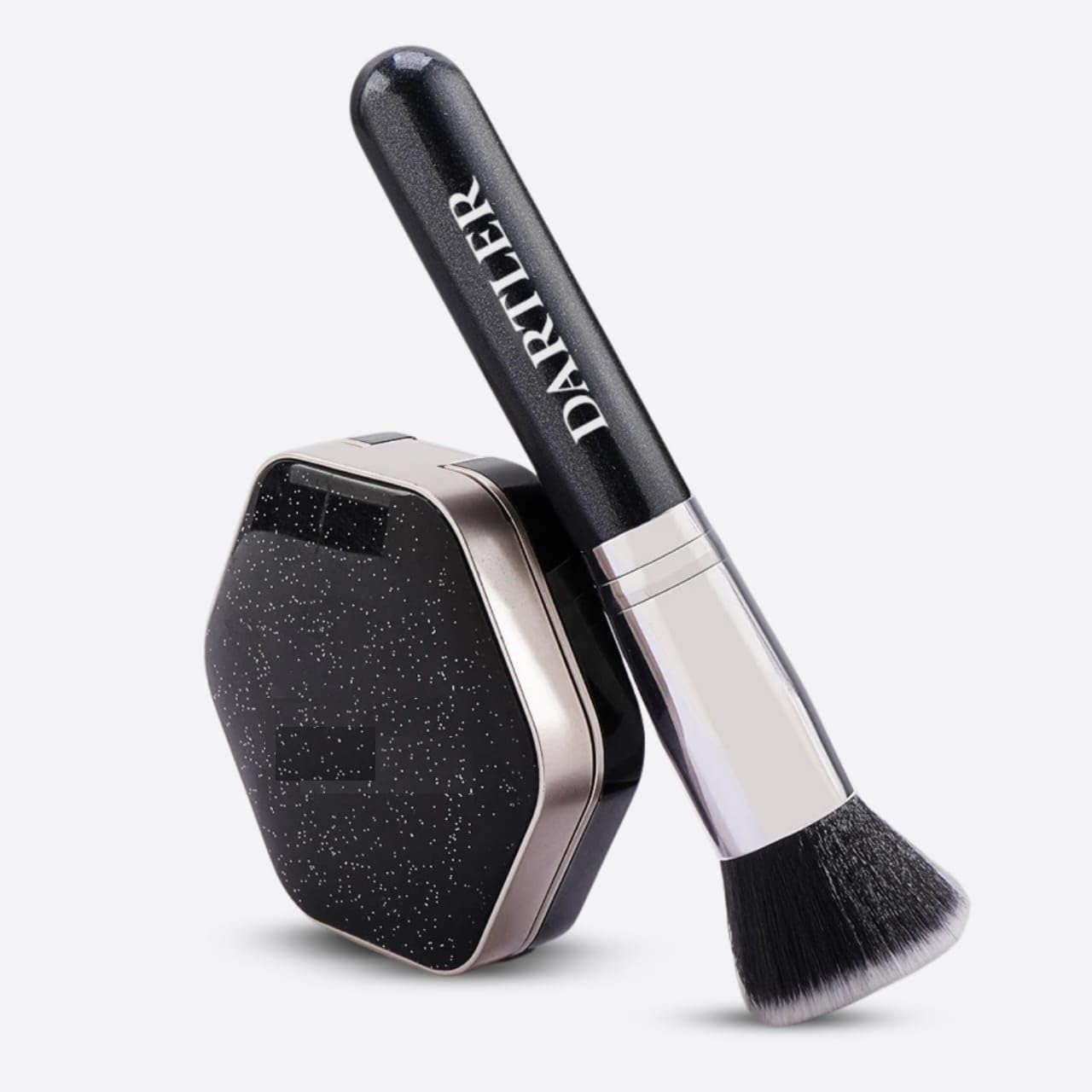 Premium Kabuki Makeup Brush for Liquid, Cream & Powder Foundation - Soft Flat Face Blending Brush - Essential Makeup Tool for Women | Black, 1-Pack | Perfect for Flawless Everyday Makeup & Professional Contouring