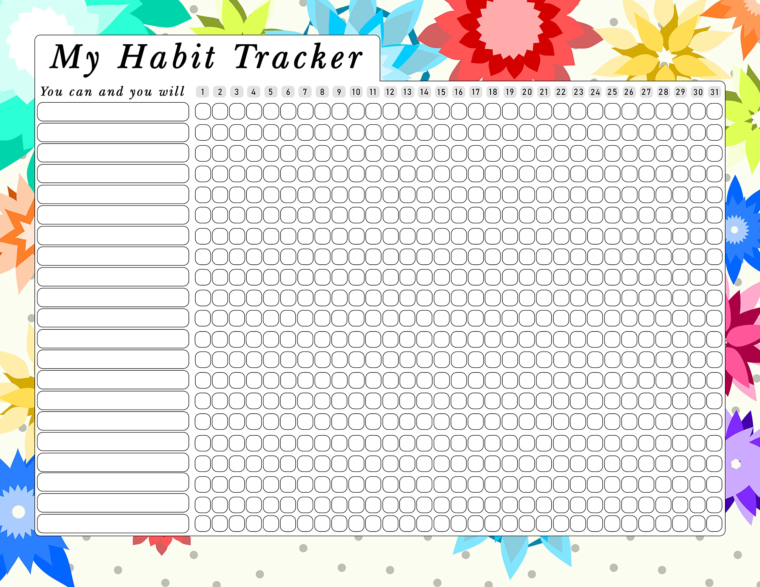 2025 Motivational Habit Tracker Calendar Planner - Daily Weekly Monthly Goal Setting Journal with Inspirational Quotes - Desktop & Wall Organizer for Productivity, Fitness & Personal Growth (Edition #01) - Perfect for Home Office, School, Gym & Gift Giving