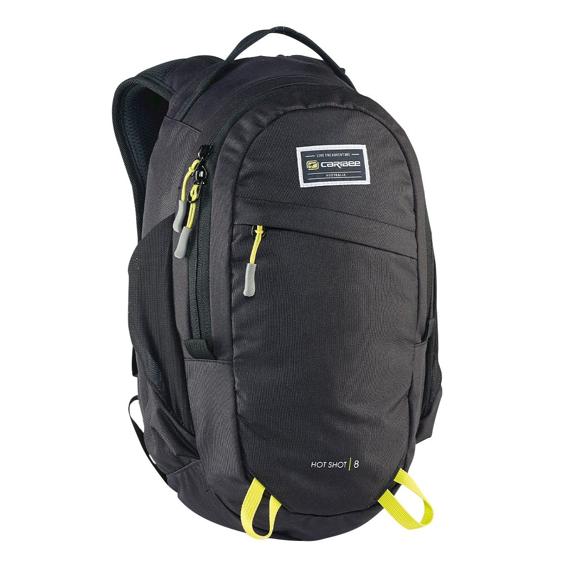 Caribee Hotshot 8L Lightweight Durable Backpack for Hiking, Travel & Work - Black | Perfect for Day Trips, Commuting & Outdoor Adventures