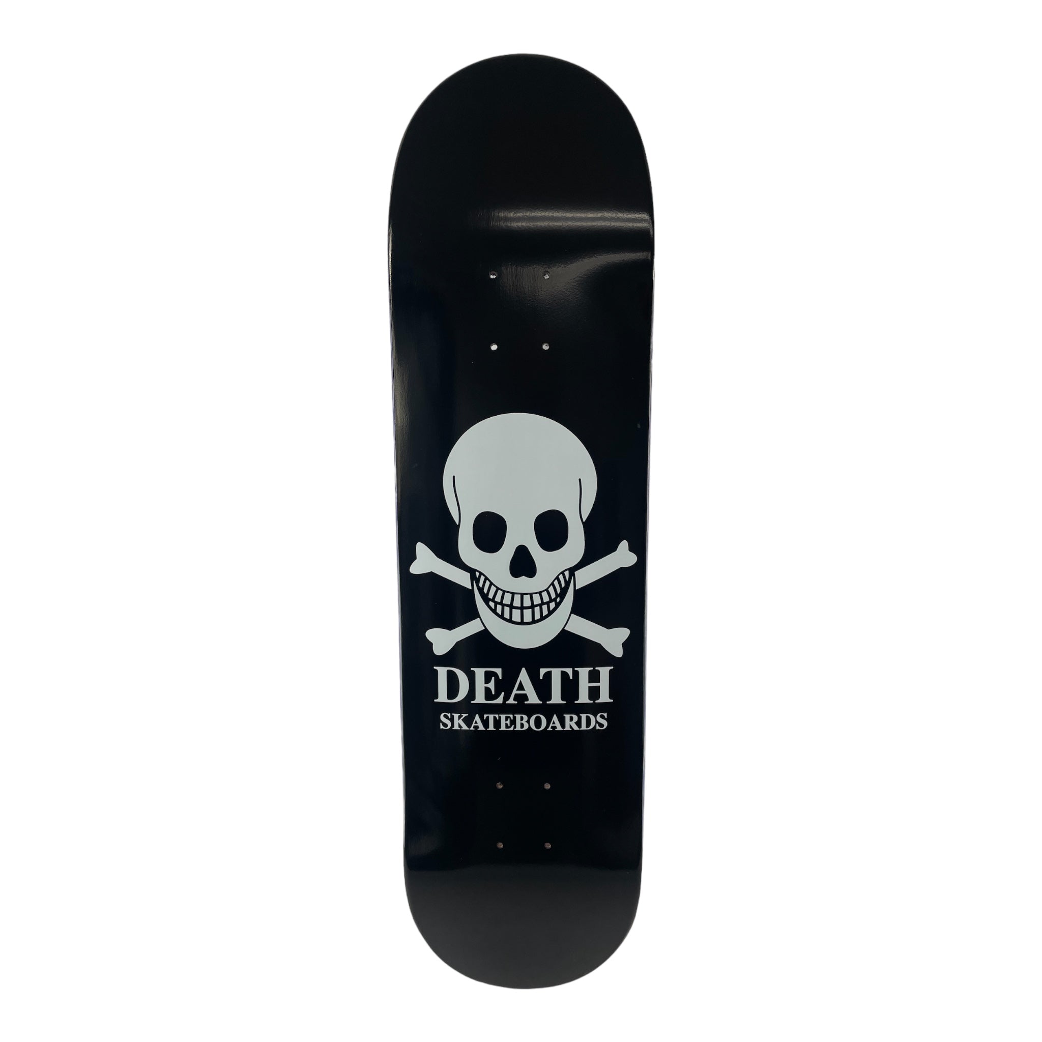 DEATH OG Black SKULL SKATEBOARD DECK by Death Skateboards - Multiple Sizes Available for Street & Park Skateboarding