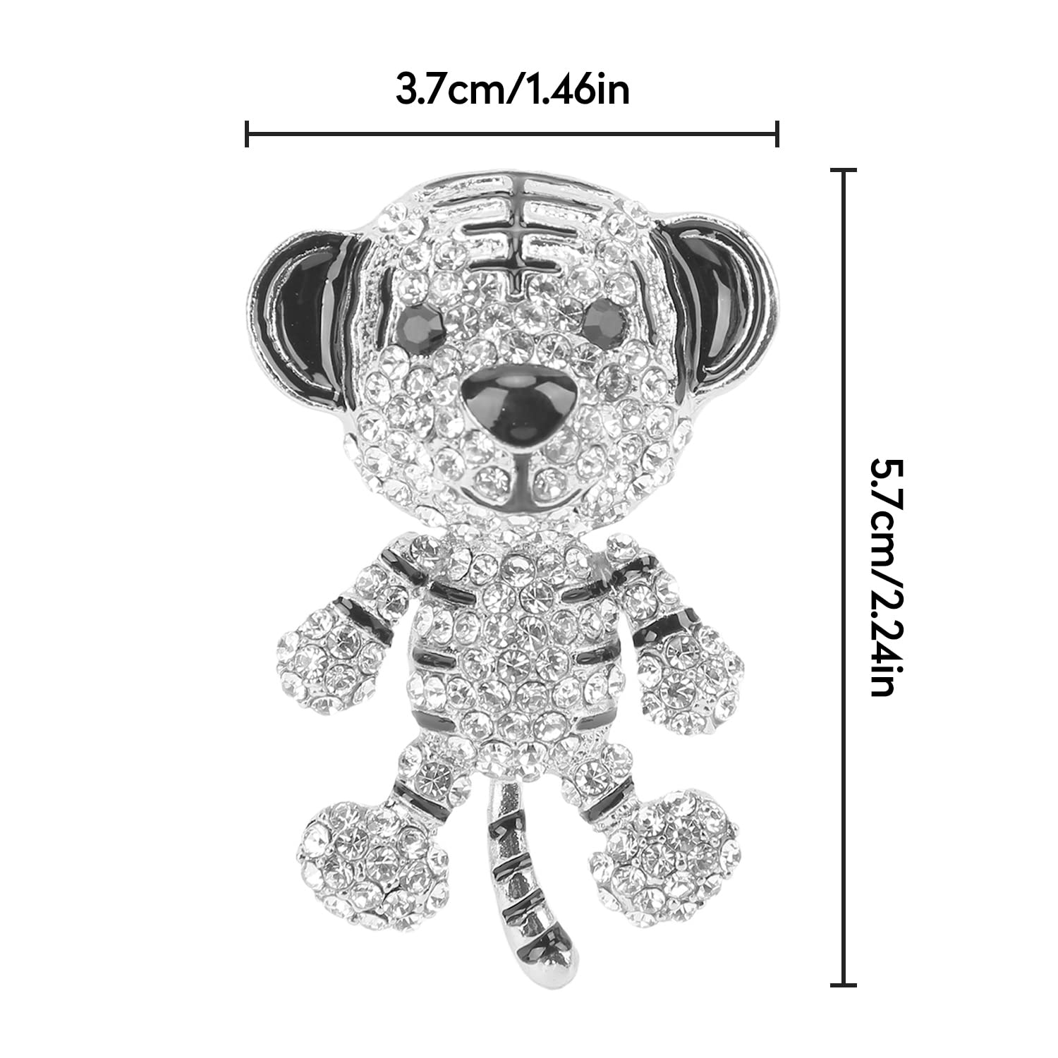 Elegant Tiger Rhinestone Brooch - Sparkling Animal Jewelry Accessory for Women | Perfect for Jackets, Blazers, Dresses & Formal Attire
