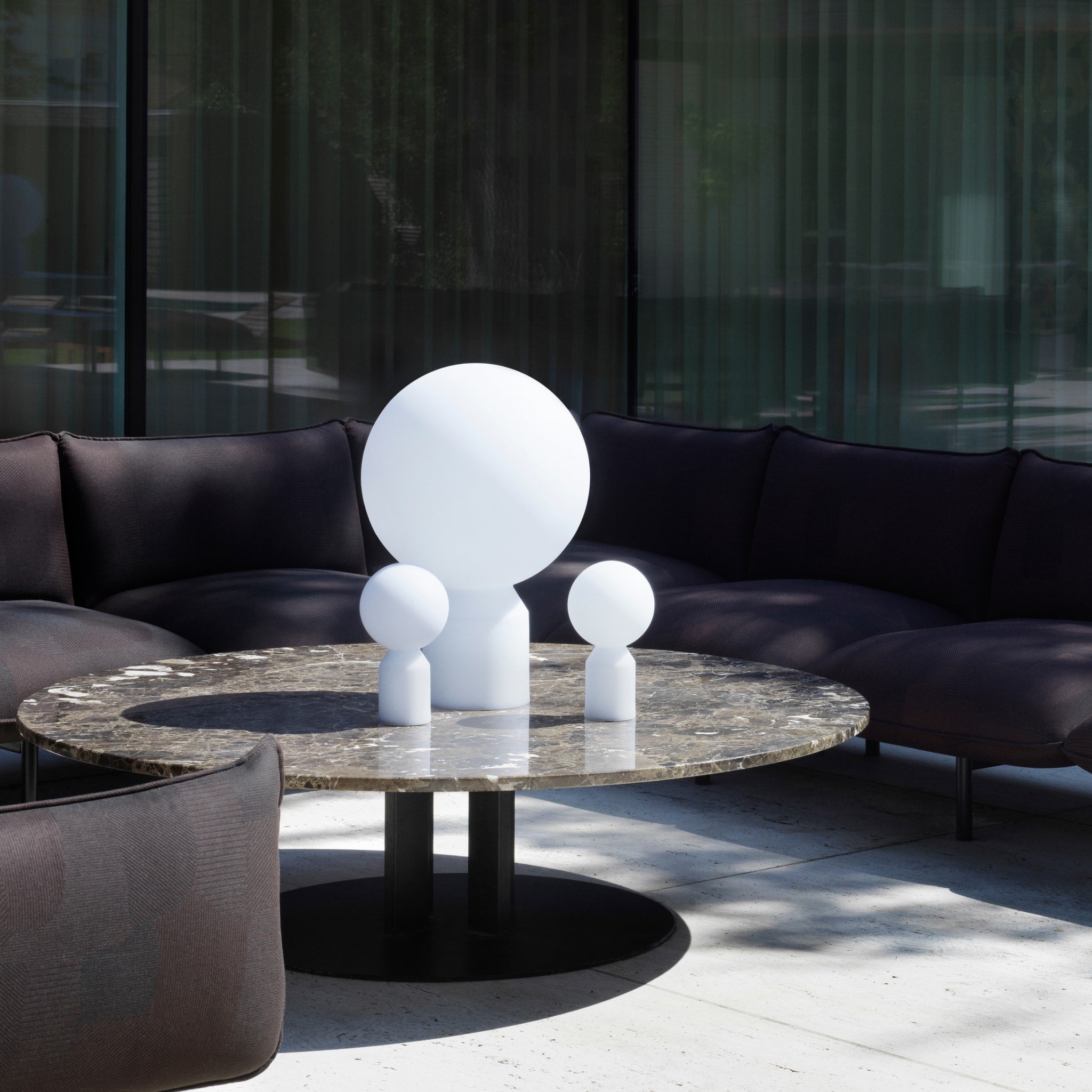 NORMANN COPENHAGEN Yo Portable Floor Lamp - Large 60cm White Modern LED Light for Living Room, Bedroom & Office Decor