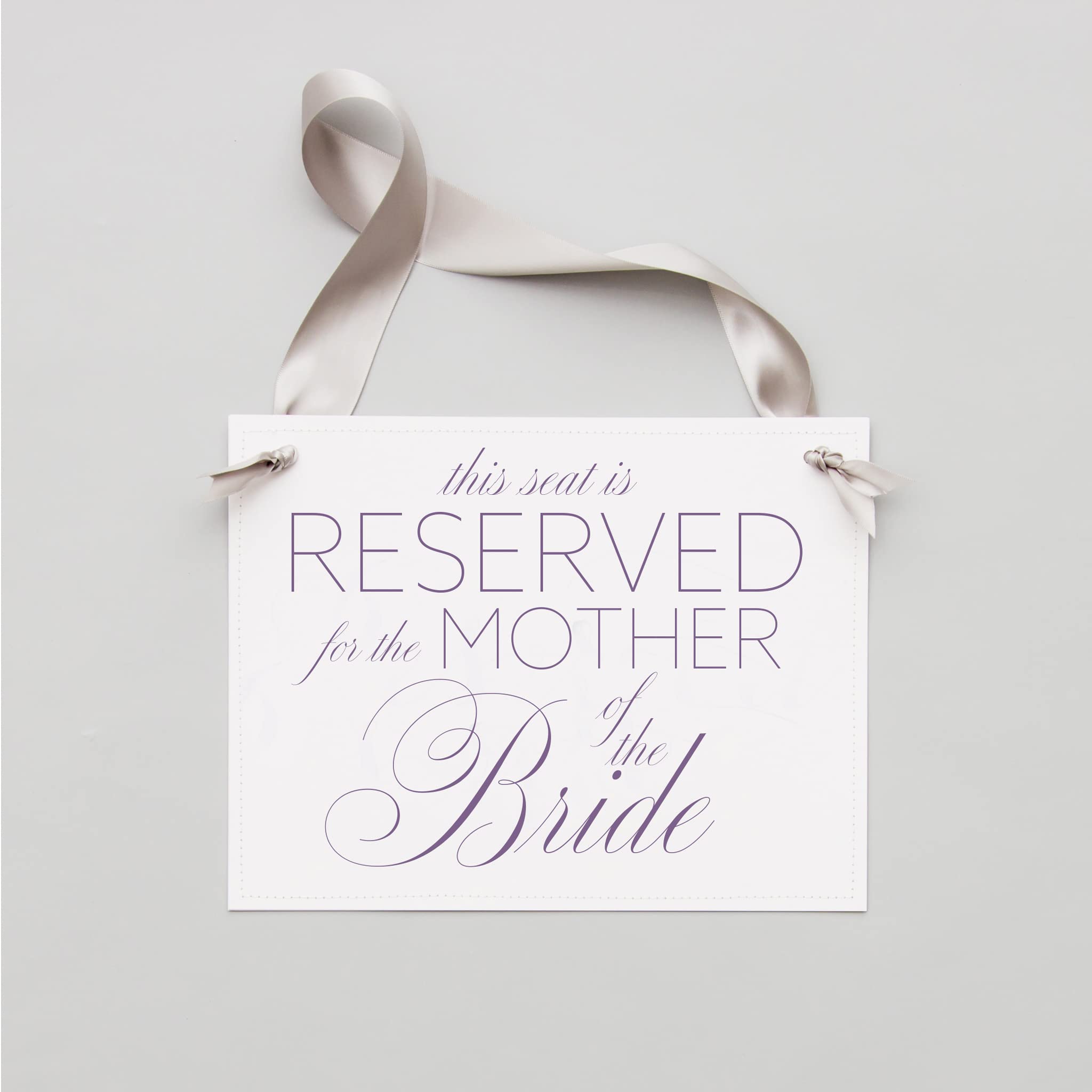 Elegant Reserved Seat Sign for Mother of the Bride - Handmade in USA - Ritzy Rose - Perfect for Wedding Ceremonies & Reception Seating Decor
