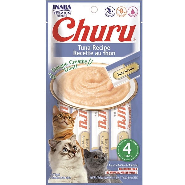 Inaba Churu Creamy Purée Cat Treat - Tuna Flavor, Grain-Free & Healthy Snack for Cats - Perfect for Training, Rewards & Bonding with Your Feline Friend