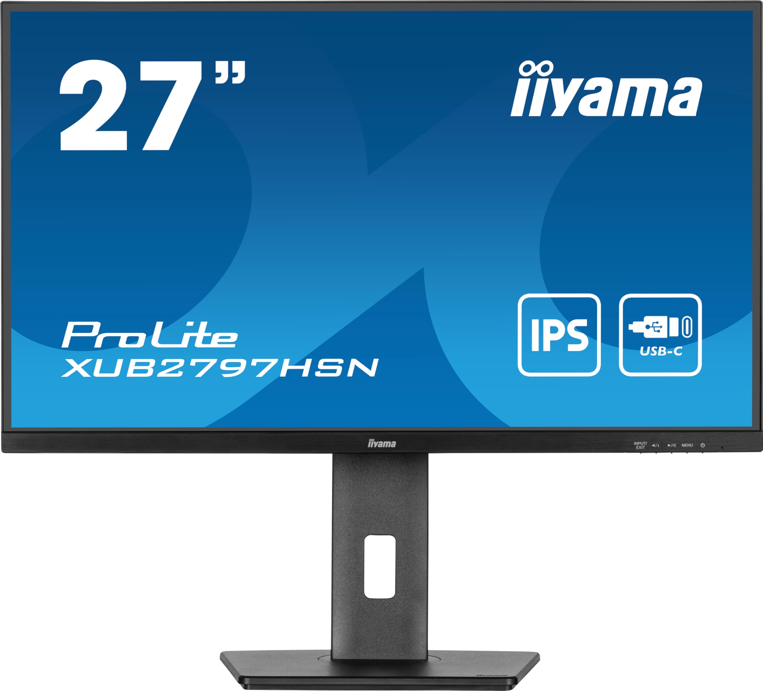 iiyama Prolite XUB2797HSN-B1 27 Inch LED IPS Monitor - Full HD 1080p, 100Hz Refresh Rate, USB-C Connectivity - Perfect for Home Office, Gaming & Graphic Design