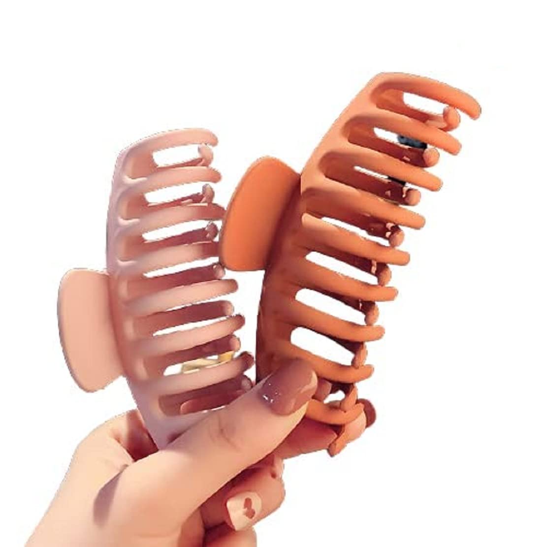 EPARTY 2-Pack Large Hair Claw Clips - Strong Hold Hair Clips for Women & Girls - 4.3 Inch Big Hair Jaw Clamps for All Hair Types - Perfect for Long Hair Styling, Ponytails & Fashion Accessories
