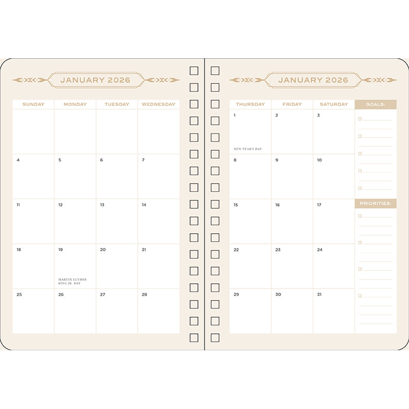2026 Dune 13-Month Weekly Planner Calendar | Organizer with Inspirational Quotes | Perfect for Students, Professionals & Goal Tracking
