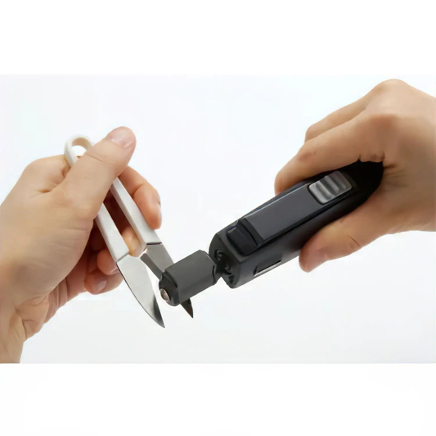Kyocera Electric Fine Ceramic Knife Sharpener - Professional Kitchen Tool for Sharpening Knives Quickly & Safely | Perfect for Home Chefs & Culinary Enthusiasts