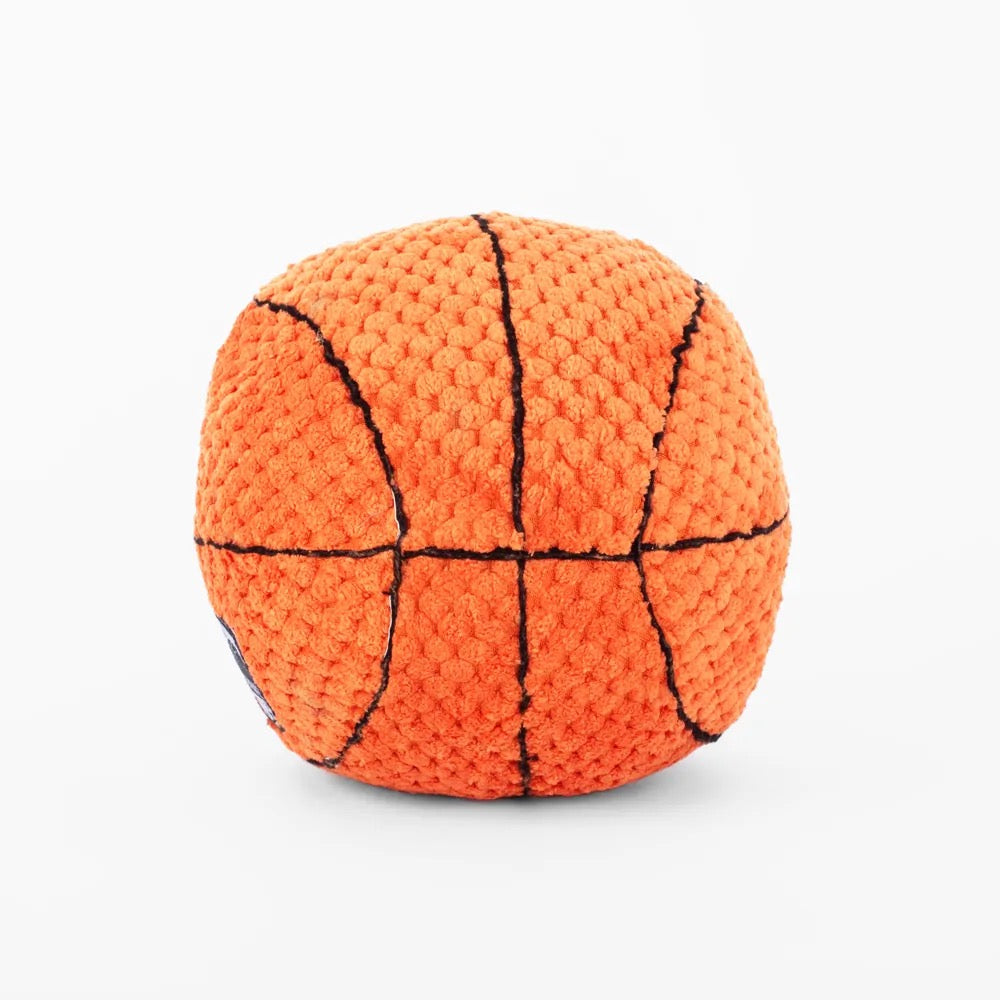 Soft Plush Basketball Toy for Dogs - SportsBallz Basketball by ZippyPaws - Perfect for Indoor Play, Fetch Games & Pet Training