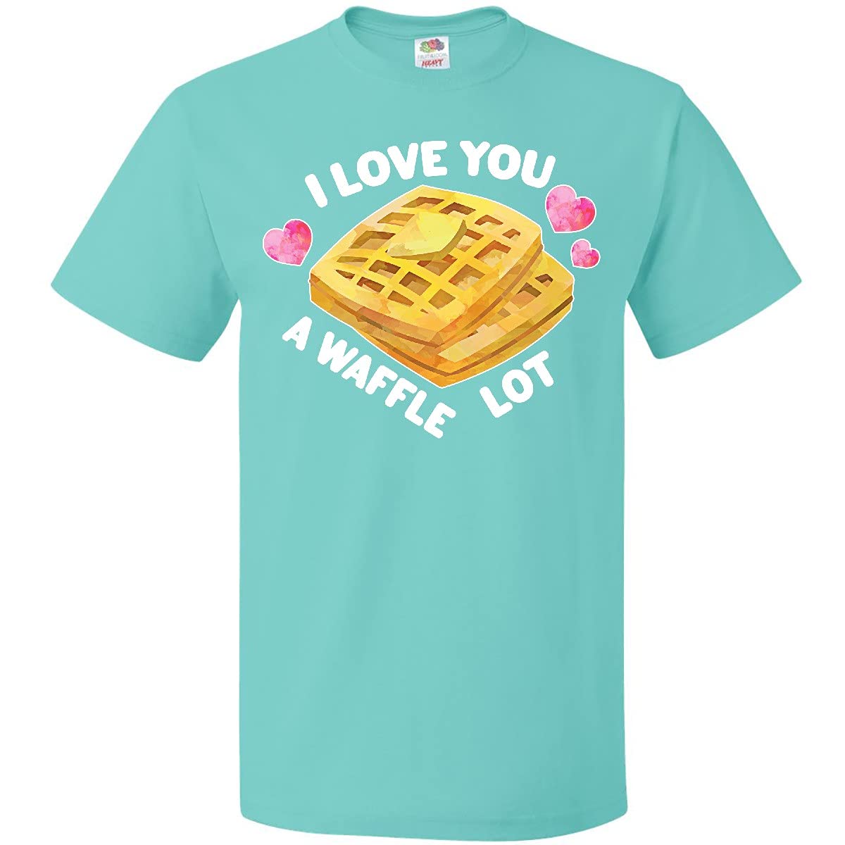 Valentine's Day I Love You a Waffle Lot with Hearts Graphic T-Shirt - Cute Couple Gift for Anniversary & Date Night Outfits