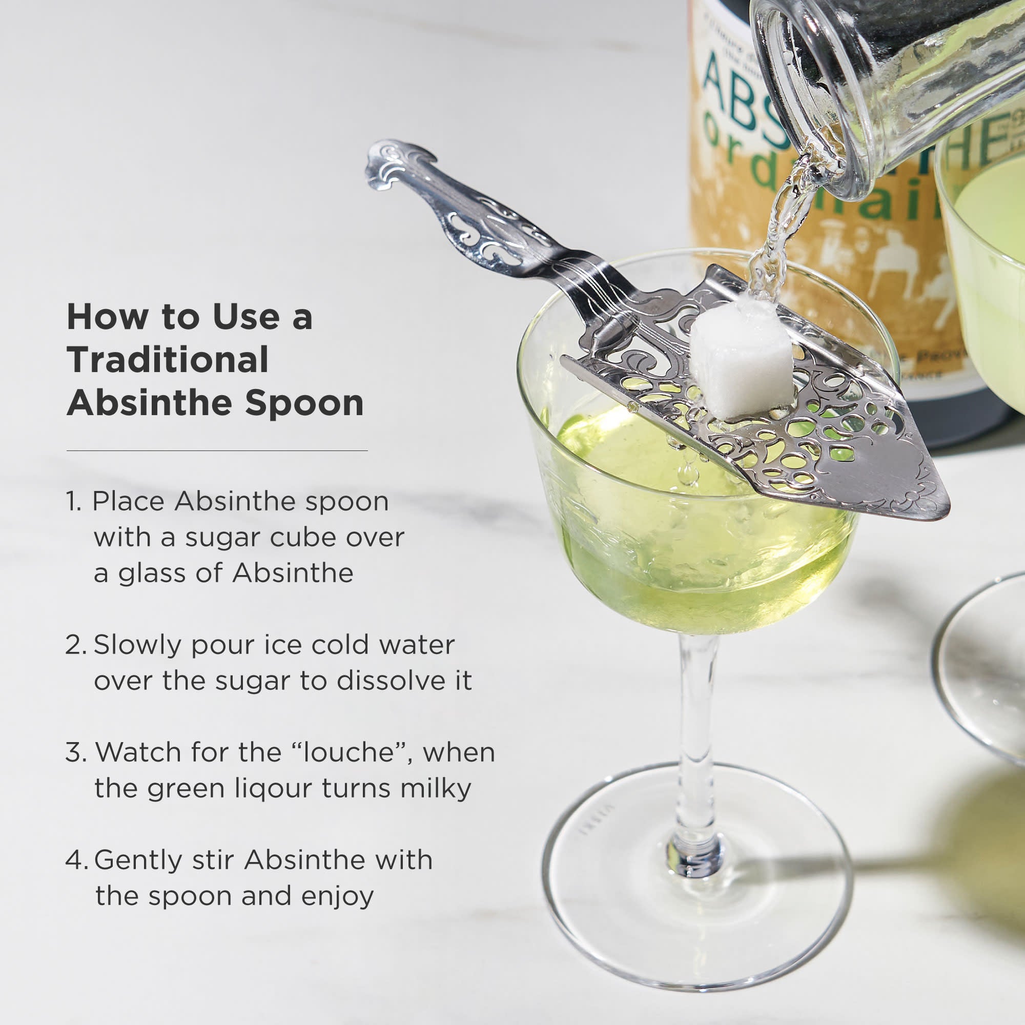 Premium Stainless Steel Absinthe Spoon - Durable & Elegant for Perfect Absinthe Drip - Ideal for Home Bars, Cocktail Parties & Gift Giving