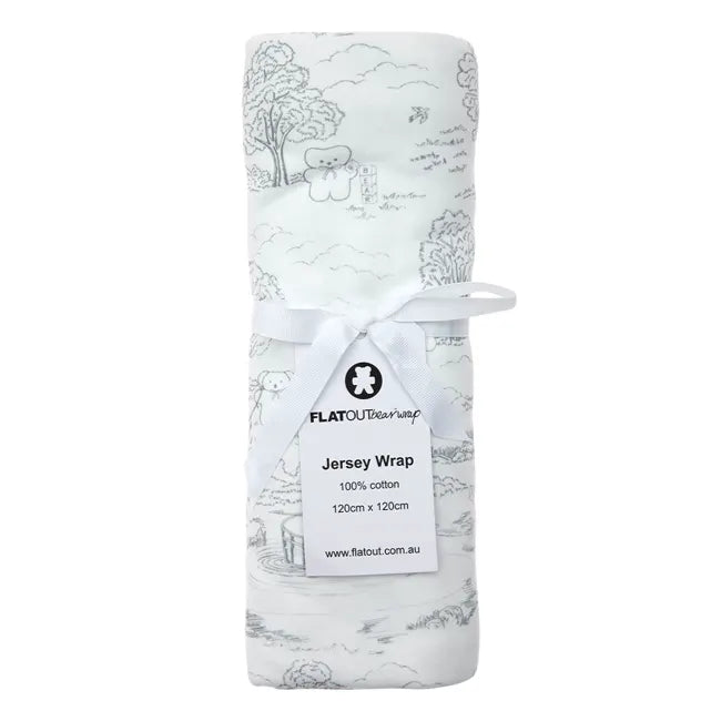 Flatout Bear Wrap Jersey Grey - Soft and Cozy Fleece Blanket for Adults, Perfect for Lounging, Camping, and Home Comfort