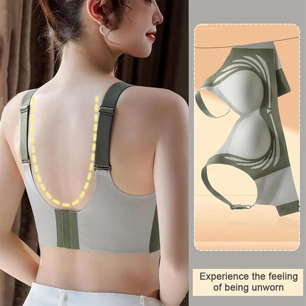 KCRPM Super Gather Wireless Push-Up Bra for Women - Anti-Sagging, Soft & Comfortable Sports Bra - Perfect for Yoga, Gym & Everyday Wear